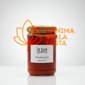 SUGO DI POMODORO E BASILICO con Etichetta personalizzata Vetro 300gr - Bomboniere, Regali e Gadget Personalizzati per Wedding e Eventi B2B