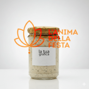 CACIO E PEPE con Etichetta personalizzata Vetro 180gr - Bomboniere, Regali e Gadget Personalizzati per Wedding e Eventi B2B