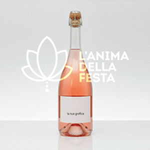 SPUMANTE ANALCOLICO ROSE' con Etichetta personalizzata VETRO 75Cl - Bomboniere, Regali e Gadget Personalizzati per Wedding e Eventi B2B